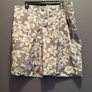 Old Navy Men's Floral Board Shorts Gray XL Tropical Beach Swimwear